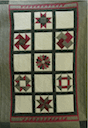 Coperta per letto singolo con patchwork geometrici e ricami (tempo consegna 40 giorni)